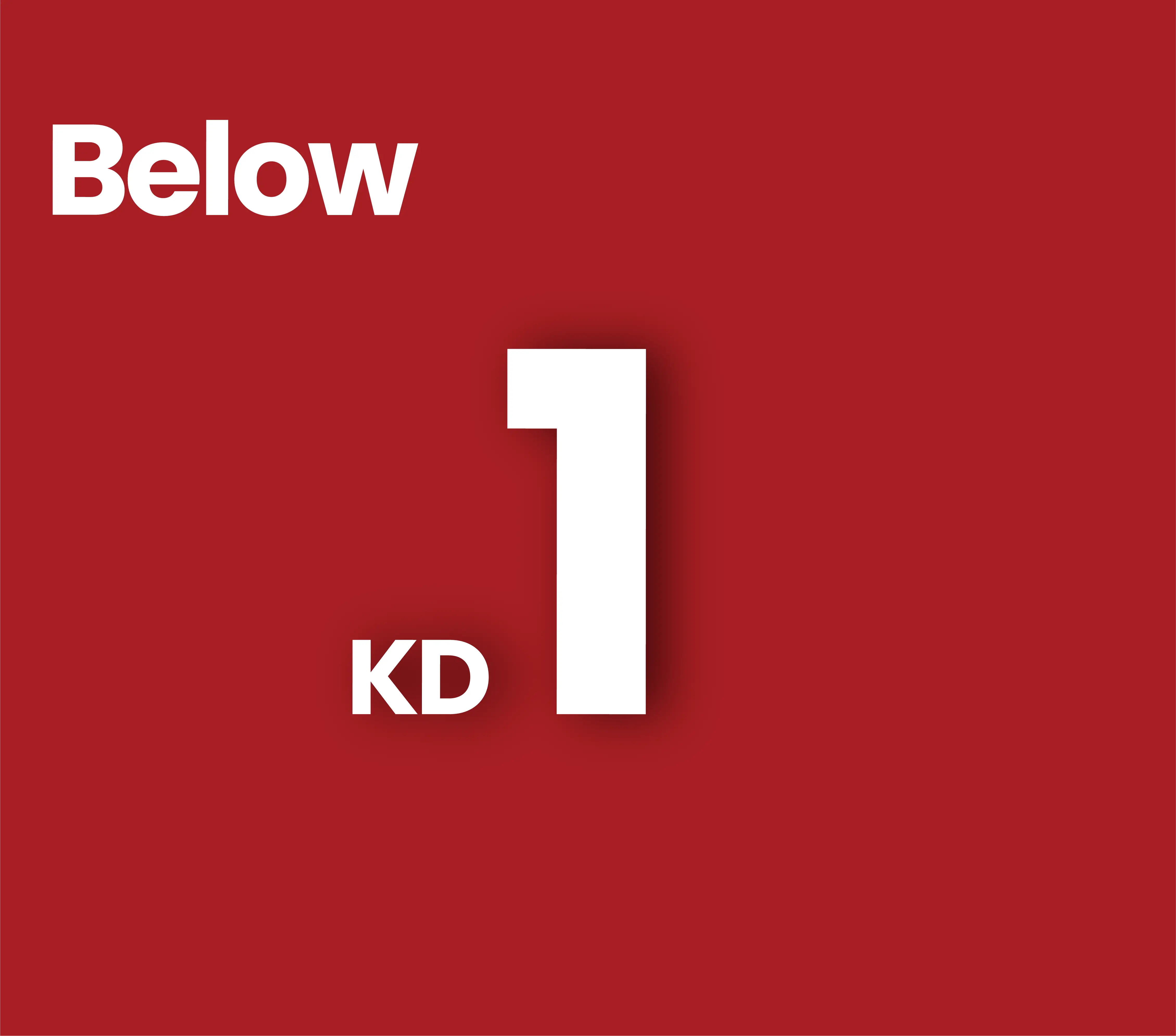 Below 1KD